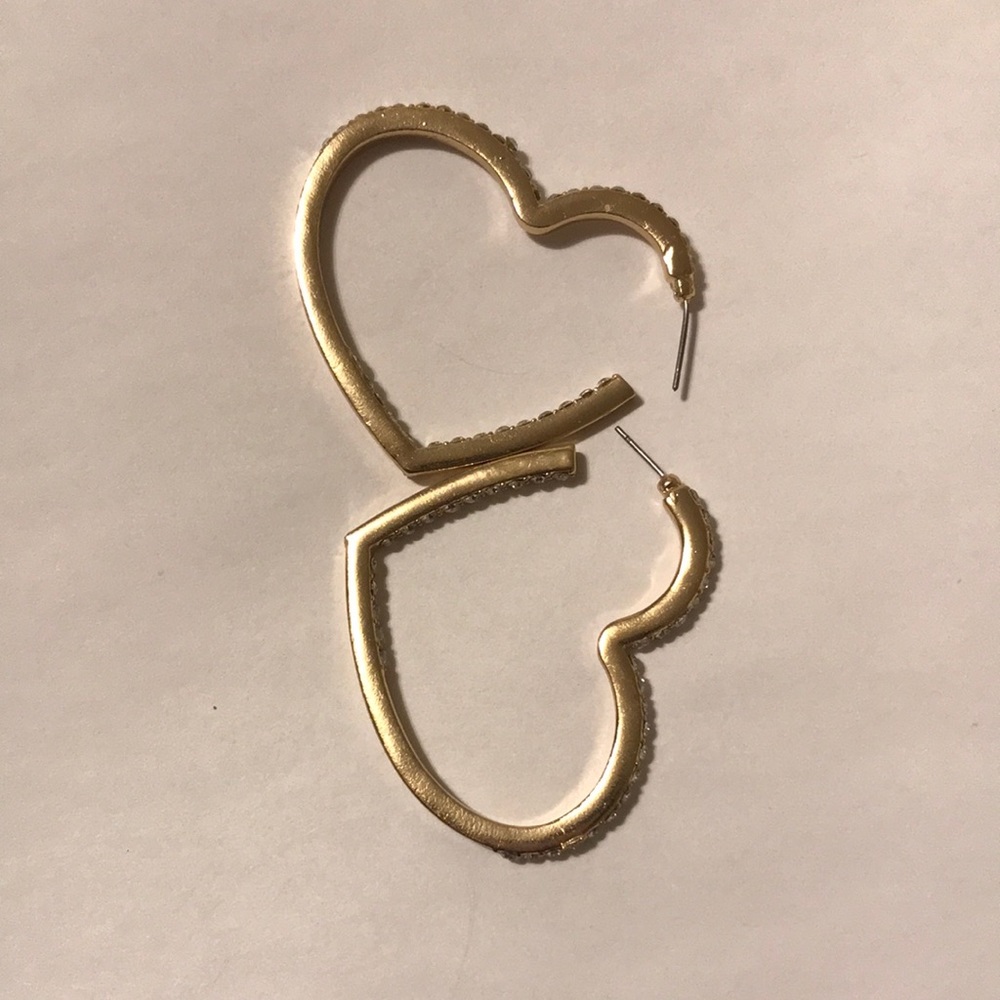 Heart shape hoop earrings